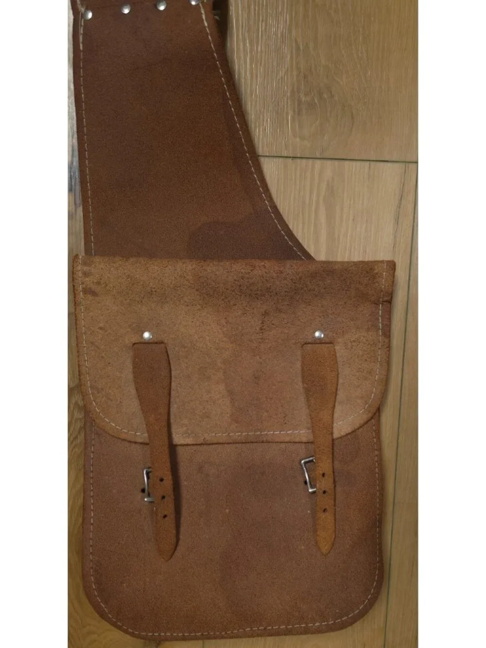 VTG Suede Leather Western Cowboy Biker Horse Motorcycle Throwover Saddle Bags